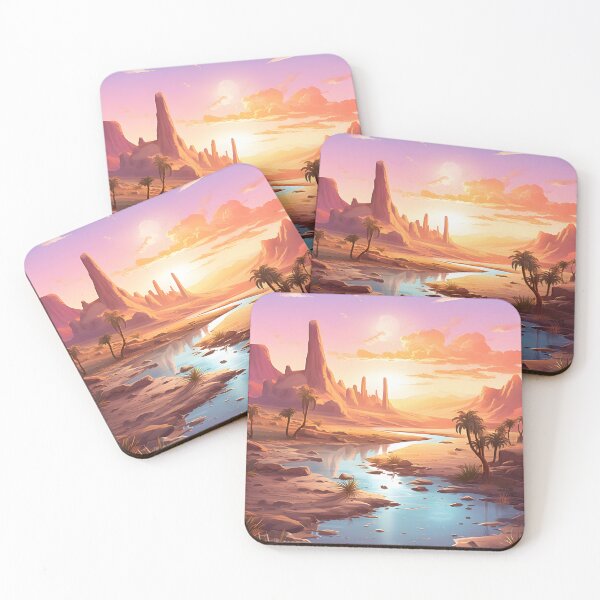 Item preview, Desert Mirage: A Watercolor Oasis at Sunset designed and sold by Shirtastically.