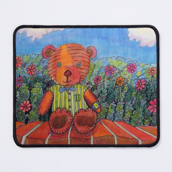Item preview, 766 - TEDDY ON THE WALL - DAVE EDWARDS - COLOURED PENCILS - 2023 designed and sold by BLYTHART.