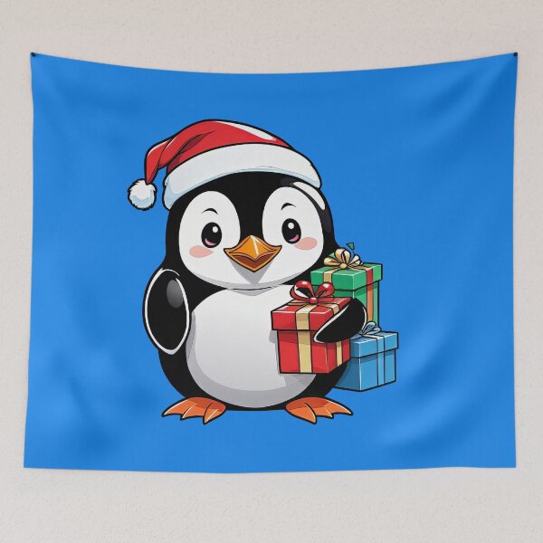 Item preview, Christmas Penguin with Gifts designed and sold by StickyFizzStore.