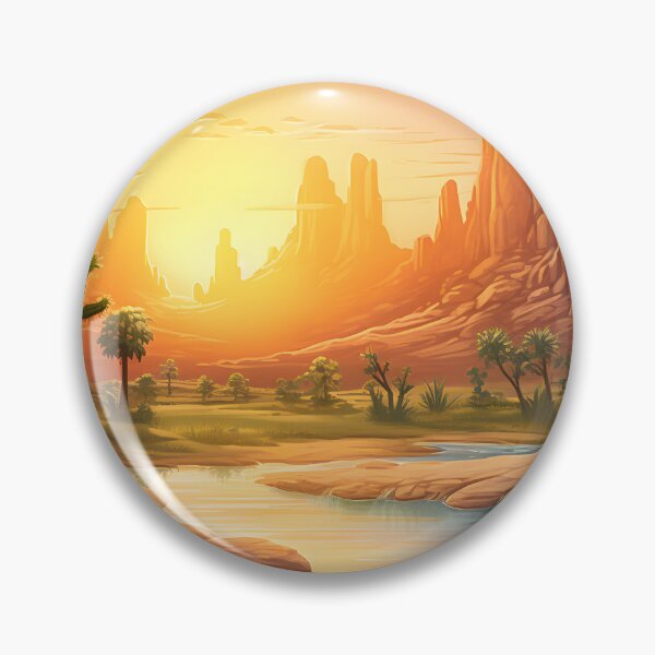 Item preview, Sunset Sanctuary: A Desert Oasis in Watercolor designed and sold by Shirtastically.