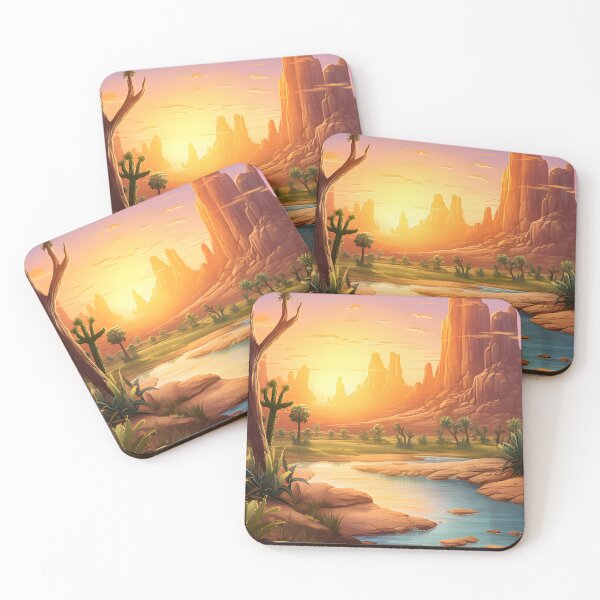 Item preview, Sunset Sanctuary: A Desert Oasis in Watercolor designed and sold by Shirtastically.