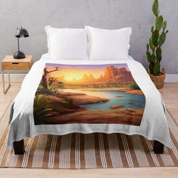 Item preview, Sunset Sanctuary: A Desert Oasis in Watercolor designed and sold by Shirtastically.