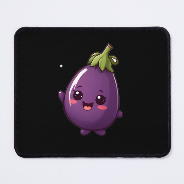 Item preview, Cute Kawaii happy eggplant designed and sold by mrlazypl.