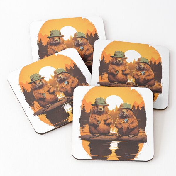 Item preview, Funny, willing beavers as a guide. Graphics for forest fans designed and sold by ArtFeverShop.