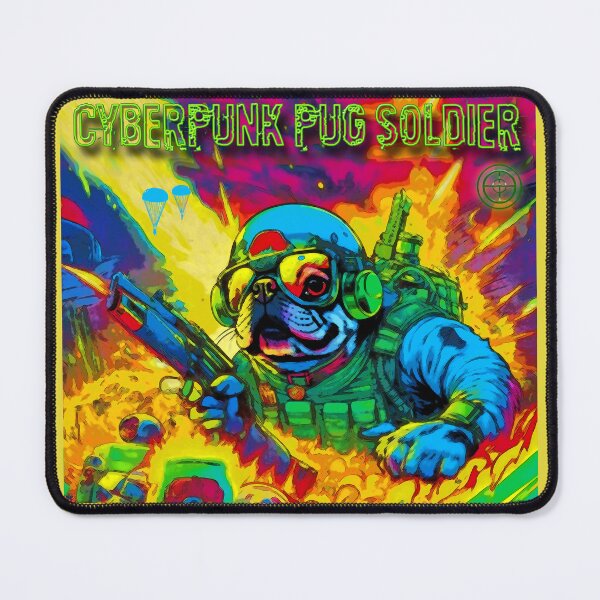 Item preview, Pug Cyberpunk Soldier 15 designed and sold by RedBluffTraders.