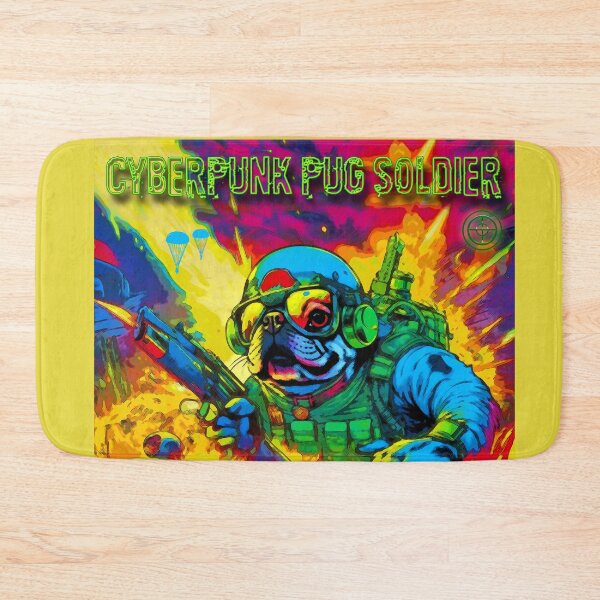 Item preview, Pug Cyberpunk Soldier 15 designed and sold by RedBluffTraders.