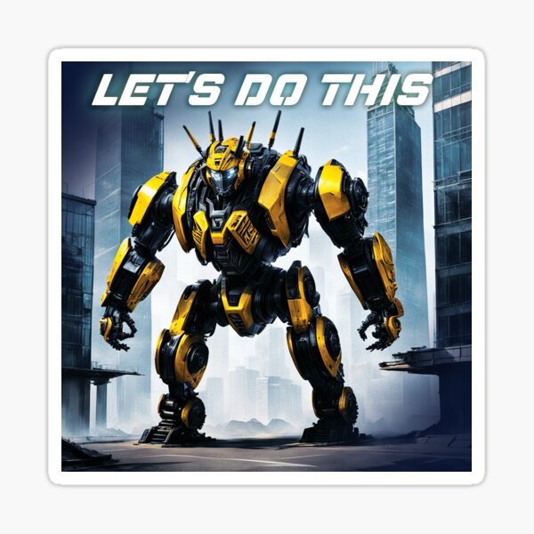 Robot Sticker 3x3 Sticker