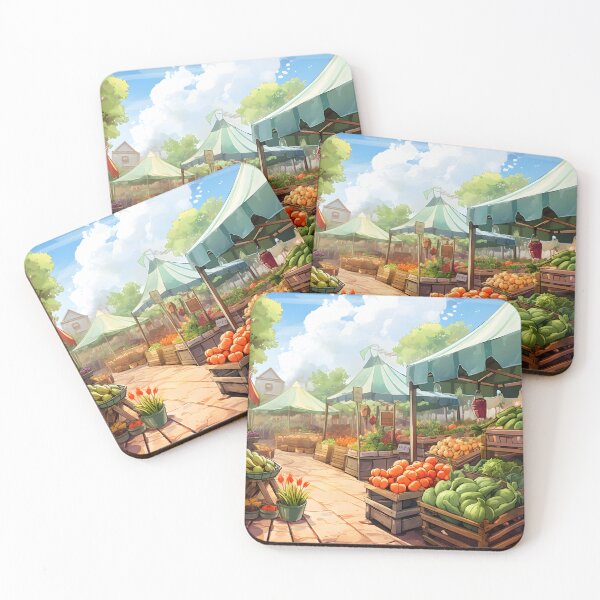 Item preview, Bustling Market: A Watercolor Scene designed and sold by Shirtastically.