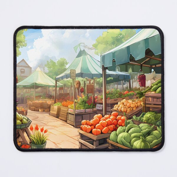 Item preview, Bustling Market: A Watercolor Scene designed and sold by Shirtastically.