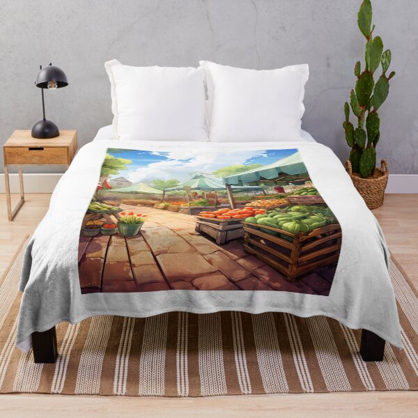 Item preview, Bustling Market: A Watercolor Scene designed and sold by Shirtastically.