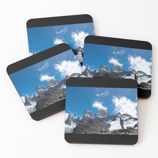 Item preview, Climber cresting ridge near the Fitz Roy Massif designed and sold by Creative Endeavors ..