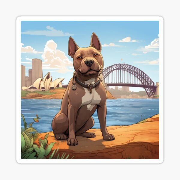 Item preview, Happy Pittie in Sydney designed and sold by Hooligan7SEA.