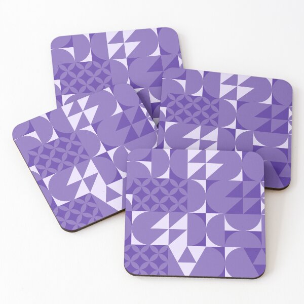 Item preview, Minimal Midcentury VIOLET design | Geometric pattern designed and sold by MyThemesDesign.