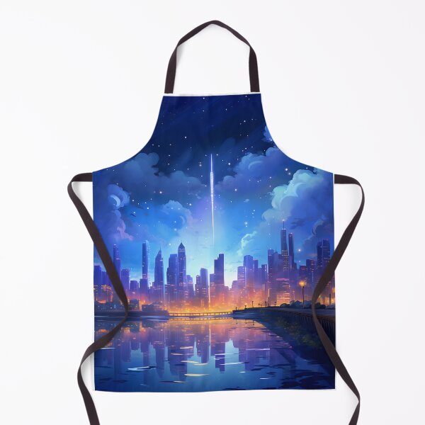 Item preview, City Lights: A Watercolor Night Skyline designed and sold by Shirtastically.