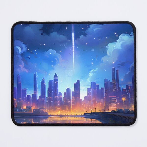 Item preview, City Lights: A Watercolor Night Skyline designed and sold by Shirtastically.