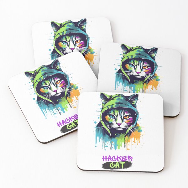 Item preview, Hacker Cat designed and sold by CatSomeART.