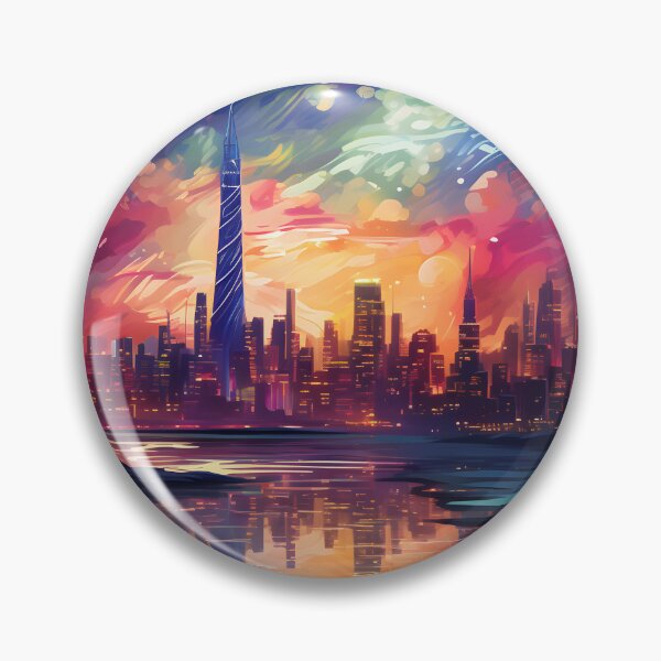 Item preview, Nighttime Novelties: A City Skyline in Watercolor designed and sold by Shirtastically.