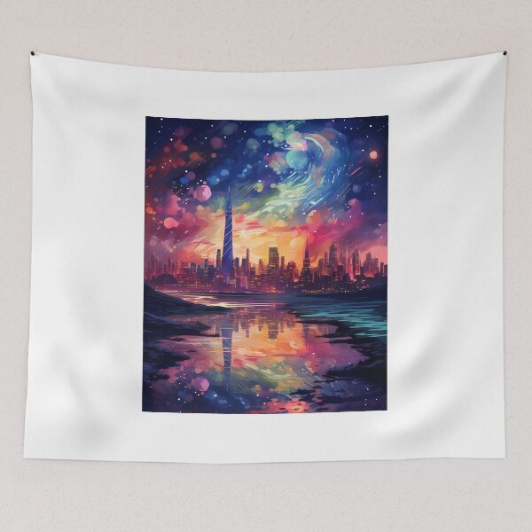 Item preview, Nighttime Novelties: A City Skyline in Watercolor designed and sold by Shirtastically.