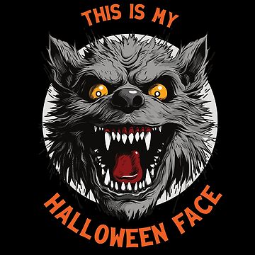 Artwork thumbnail, This is My Halloween Face Werewolf by hidden-design