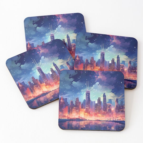 Item preview, Urban Unwind: A Watercolor City Night Scene designed and sold by Shirtastically.