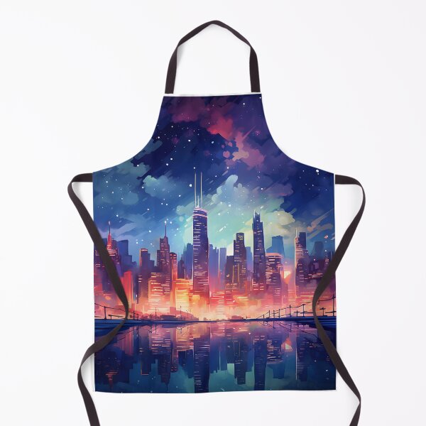 Item preview, Urban Unwind: A Watercolor City Night Scene designed and sold by Shirtastically.