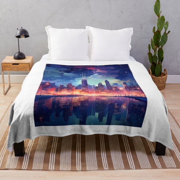 Item preview, Urban Unwind: A Watercolor City Night Scene designed and sold by Shirtastically.