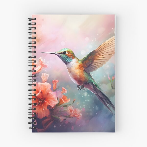 Item preview, Hovering Harmony: A Watercolor Hummingbird Scene designed and sold by Shirtastically.