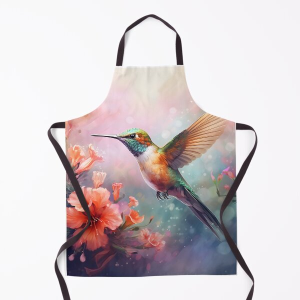 Item preview, Hovering Harmony: A Watercolor Hummingbird Scene designed and sold by Shirtastically.