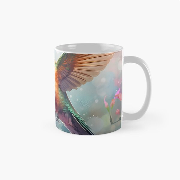 Item preview, Hovering Harmony: A Watercolor Hummingbird Scene designed and sold by Shirtastically.