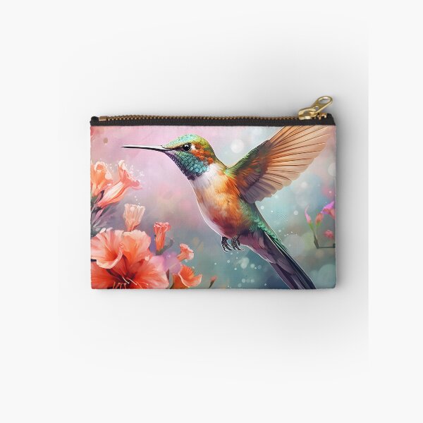 Item preview, Hovering Harmony: A Watercolor Hummingbird Scene designed and sold by Shirtastically.