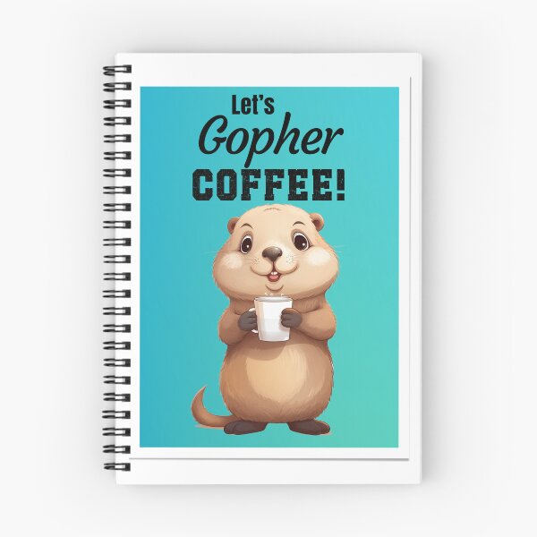 Item preview, Adorable Gopher Invites You to Coffee! designed and sold by AUZANA.