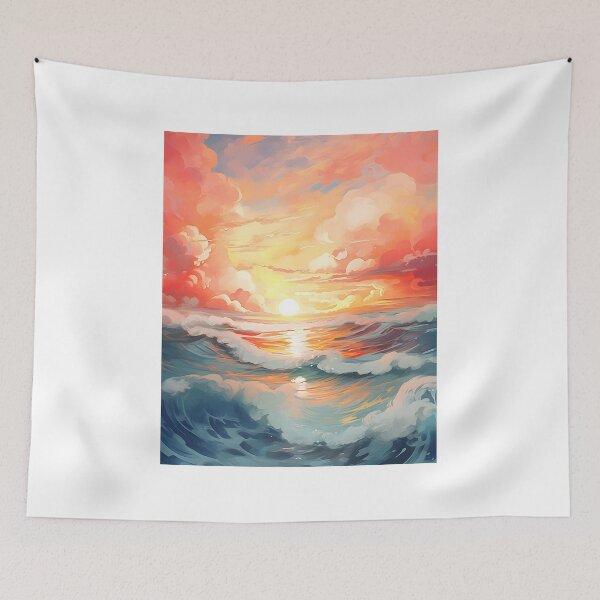 Item preview, Ocean Dawn: A Watercolor Display designed and sold by Shirtastically.