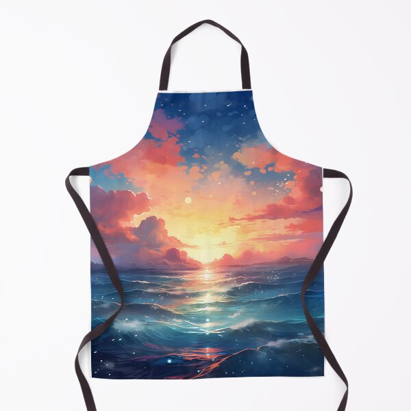 Aperçu de l'œuvre Sunrise Seascape : une scène à l'aquarelle créée et vendue par Shirtastically.