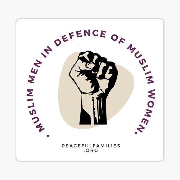 muslim men against domestic violance Sticker