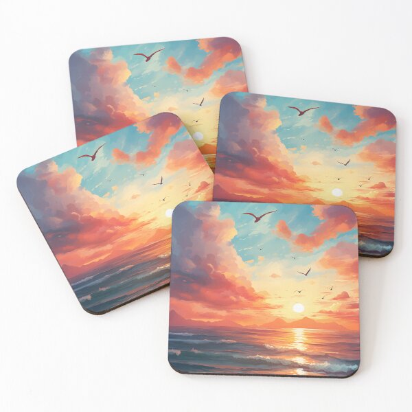 Artikelvorschau, Ocean Awakening: Eine Aquarell-Sonnenaufgangsszene entworfen und verkauft von Shirtastically.