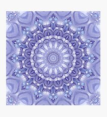 Light Blue, Lavender and White Mandala 02 Photographic Print