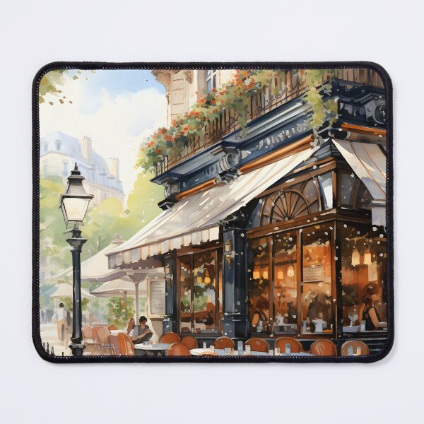 Item preview, Parisian Pause: Watercolor Café Scene designed and sold by Shirtastically.
