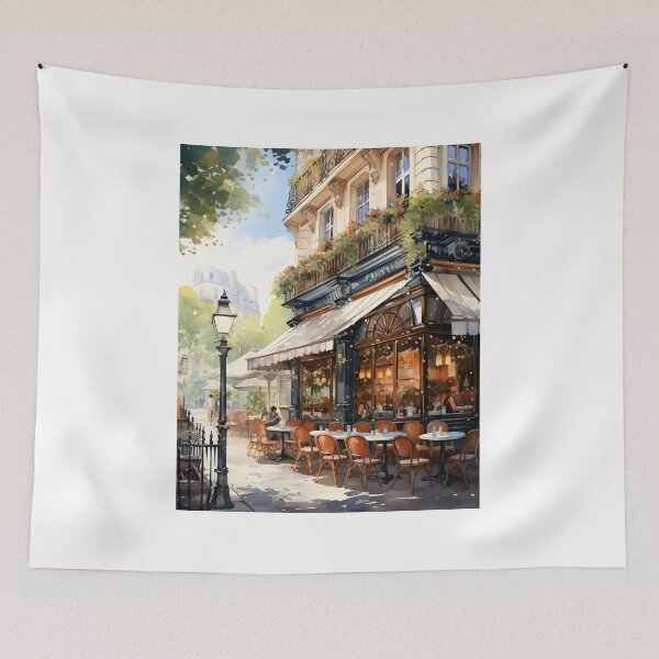 Item preview, Parisian Pause: Watercolor Café Scene designed and sold by Shirtastically.