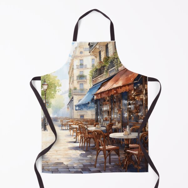 Item preview, Café Charm: Parisian Watercolor Scene designed and sold by Shirtastically.