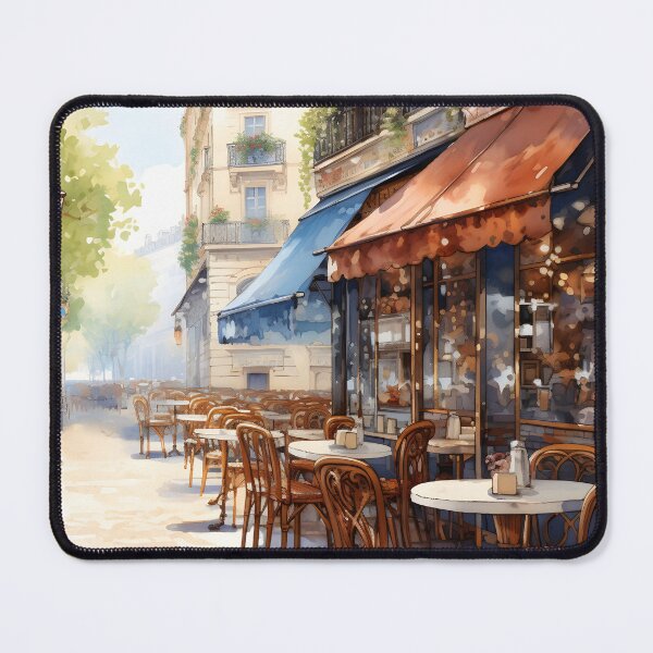 Item preview, Café Charm: Parisian Watercolor Scene designed and sold by Shirtastically.