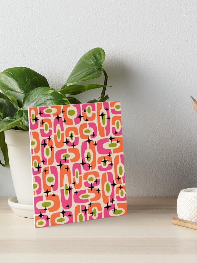 Mid Century Modern Atomic Age Pattern 529 Mid Mod Orange