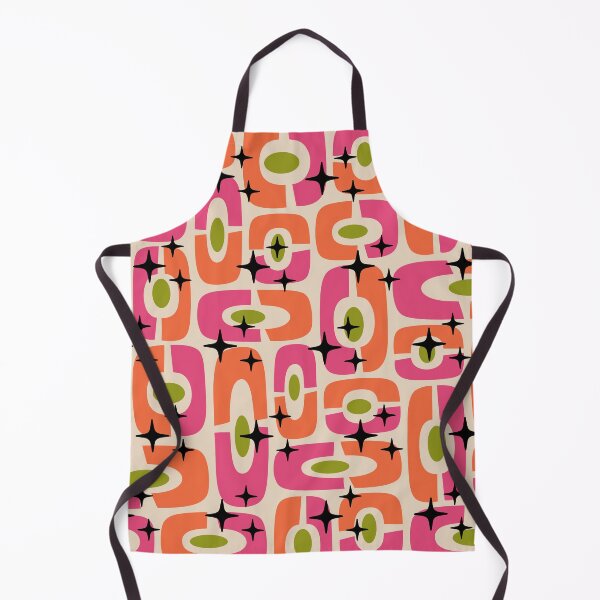 Item preview, Mid Century Modern Atomic Age Pattern 529 Mid Mod Orange Pink and Olive Green designed and sold by tonymagnerart.