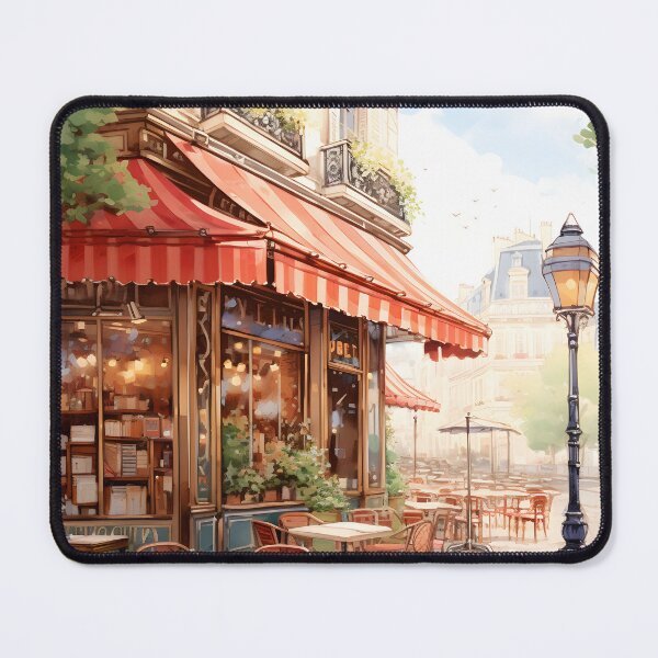 Item preview, Café Cuddles: A Parisian Watercolor Scene designed and sold by Shirtastically.