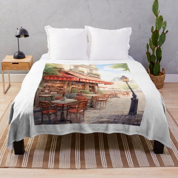 Item preview, Café Cuddles: A Parisian Watercolor Scene designed and sold by Shirtastically.
