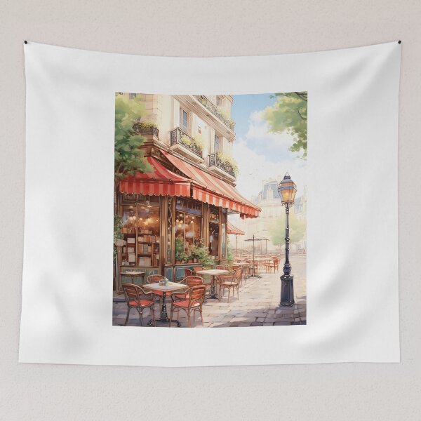 Item preview, Café Cuddles: A Parisian Watercolor Scene designed and sold by Shirtastically.