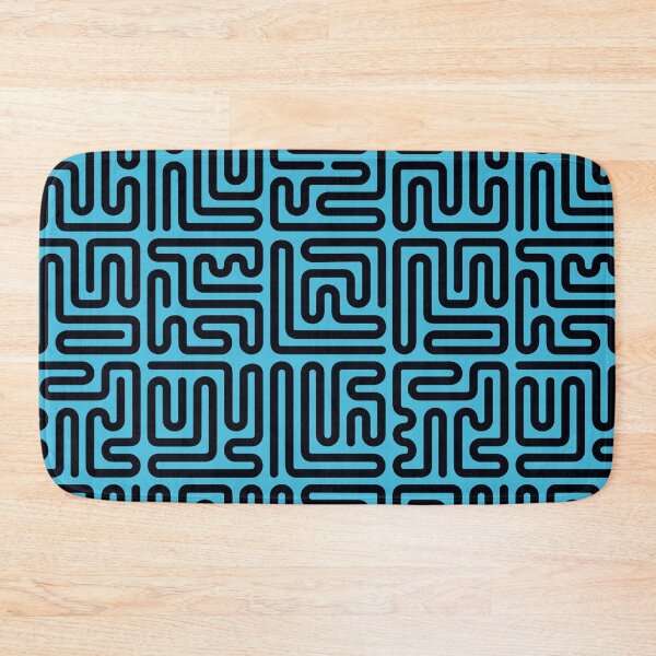 Item preview, Mazes black on turqouise designed and sold by JRP Design.