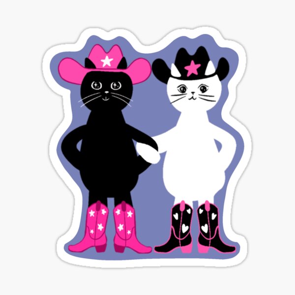 Item preview, cowgirl kitties with purple background designed and sold by hgrasel.