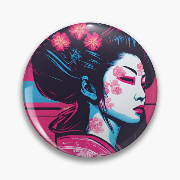 Artikelvorschau, Synthwave Sakura Geisha entworfen und verkauft von RagingPixie.