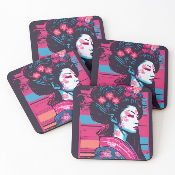 Item preview, Synthwave Sakura Geisha designed and sold by RagingPixie.
