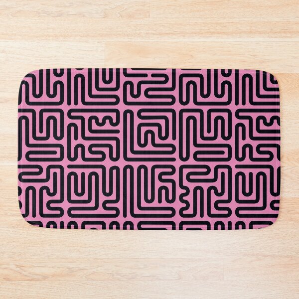 Item preview, Mazes black on pink designed and sold by JRP Design.